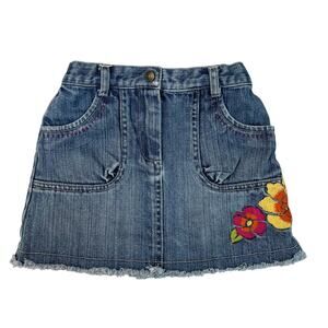 Janie and Jack Jean Skirt Embroidery 18-24 months